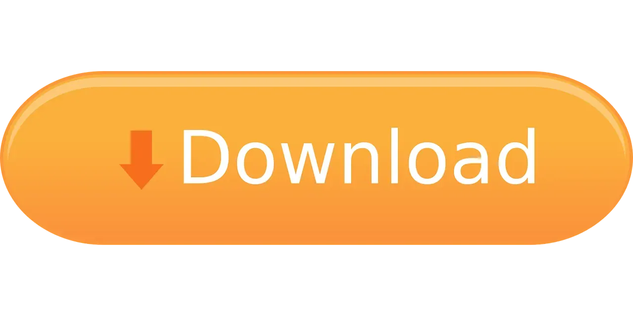 Glossy orange pill shaped Download button with a downward arrow icon and white sans serif text