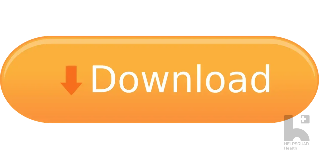 Glossy orange pill shaped Download button with a downward arrow icon and white sans serif text