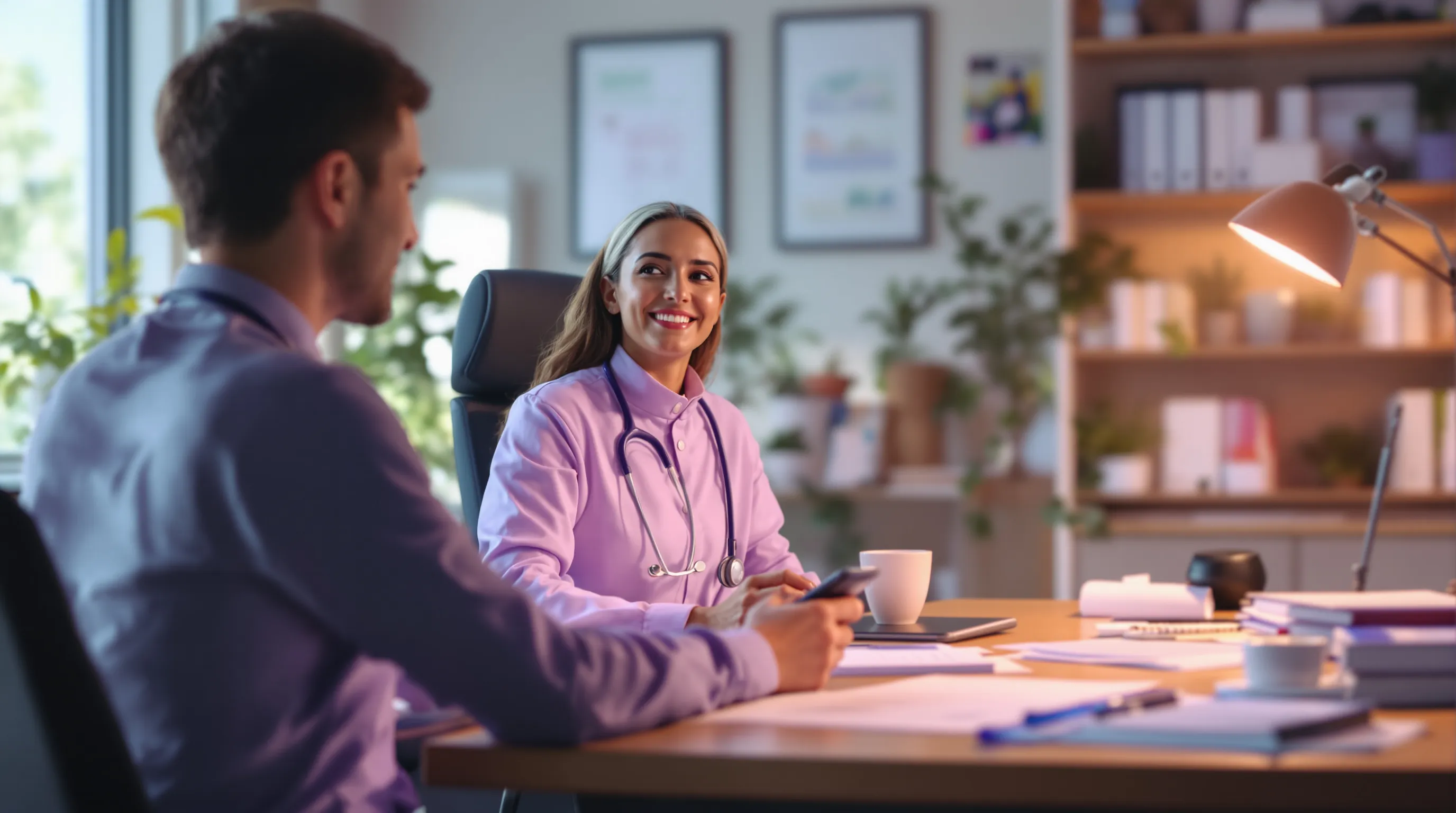Healthcare practice manager conducting virtual medical assistant onboarding call